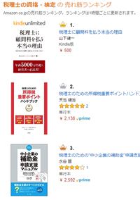 Amazon（アマゾン）の「税理士」「ビジネス関連」カテゴリにて売れ筋ランキング1位を獲得したことを証明する実際のスクリーンショット・エビデンス画像